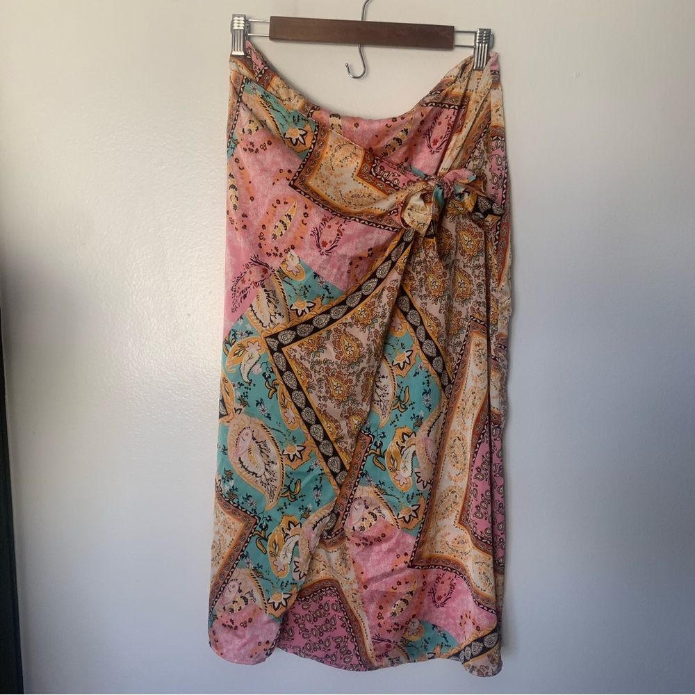 Zaful Multicolor Bohemian Wrap Skirt